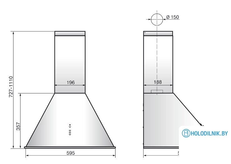Кухонная вытяжка Elikor Ротонда 90П-650-П3Д 964121 (бежевый/дуб крем платина золото)
