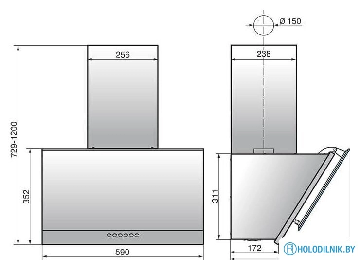 Кухонная вытяжка Elikor Рубин Stone S4 60П-700-Э4Д (топленое молоко)