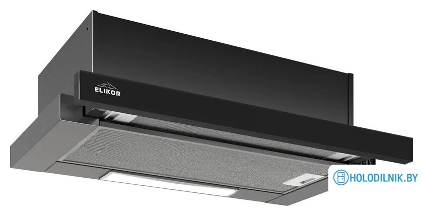 Кухонная вытяжка Elikor Slide 50П-1000 227274 (черный/стекло черное)