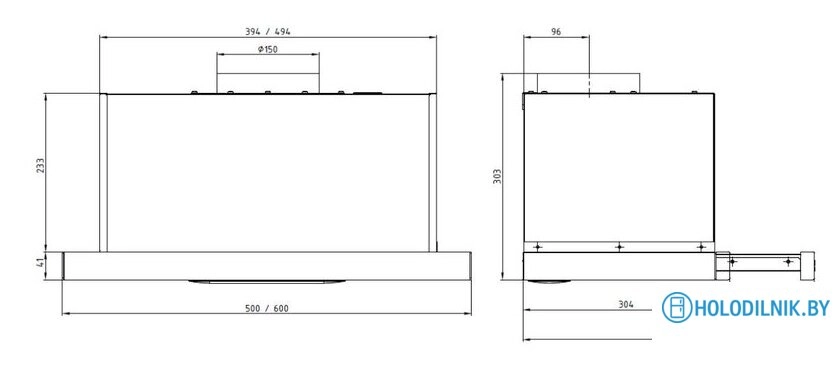 Кухонная вытяжка Elikor Slide 50П-1000 229459 (белый/стекло белое)