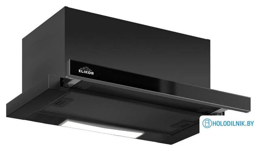 Кухонная вытяжка Elikor Slide 60П-1000 227273 (черный/стекло черное)