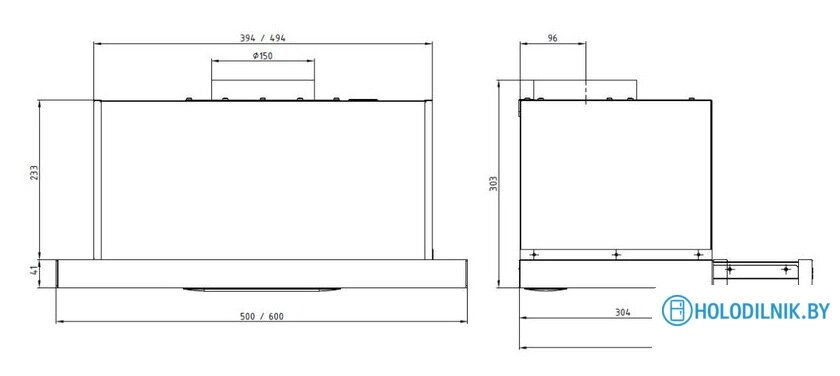 Кухонная вытяжка Elikor Slide 60П-1000 227273 (черный/стекло черное)