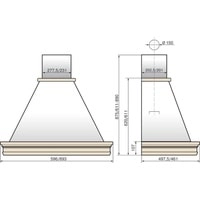 Кухонная вытяжка Elikor Вилла Валенсия 90П-650-П3Д (топленое молоко/дуб неокрашенный) (943928)