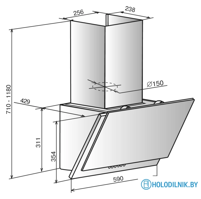 Кухонная вытяжка Elikor Жемчуг 60П-700-Е4Д (перламутровый/белый)