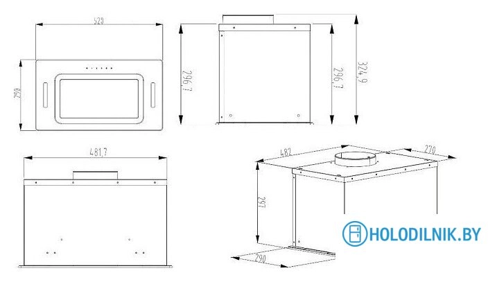 Кухонная вытяжка Evelux Arvid 60 BG