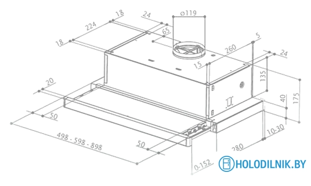 Кухонная вытяжка Faber Flox Glass BK A50 315.0567.355