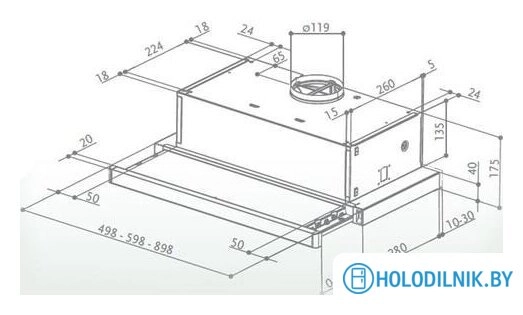 Кухонная вытяжка Faber Flox IX A50 315.0567.352