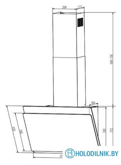 Кухонная вытяжка Faber Tocco BK 50 330.0702.952