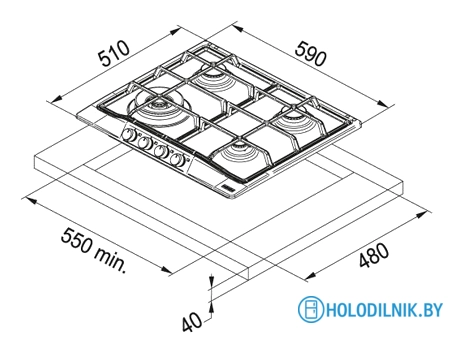 Варочная панель Franke FHTL 604 3G TC OA C