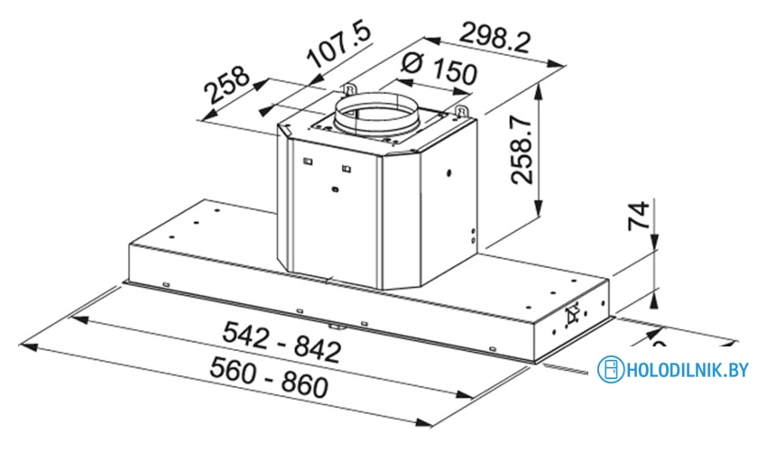 Кухонная вытяжка Franke FMY 608 BI BK 110.0456.723