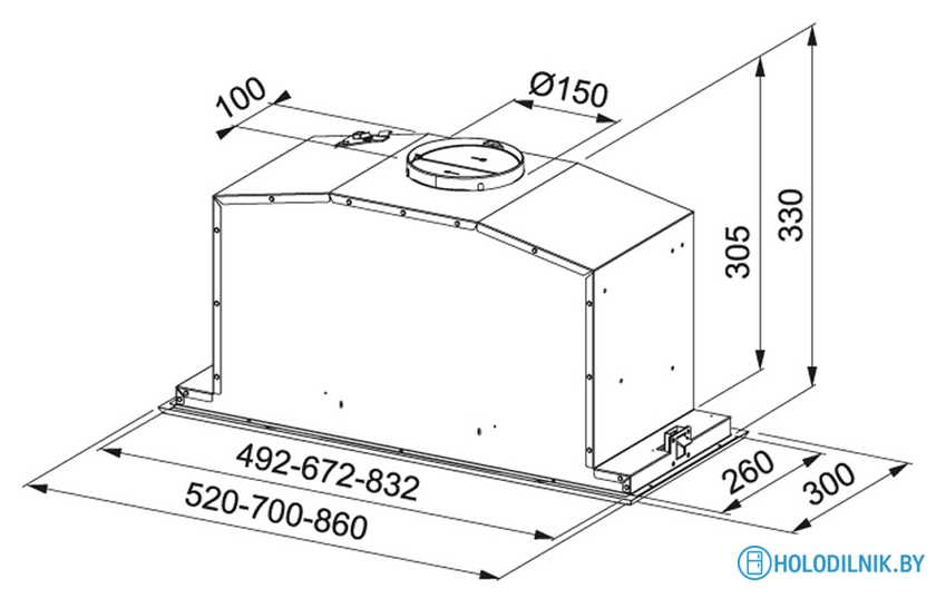 Кухонная вытяжка Franke Inca Lux FBI 537 XS/BK 305.0528.070
