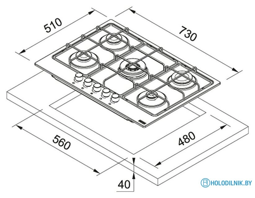 Варочная панель Franke Smart FHSM 755 4G DC XS C