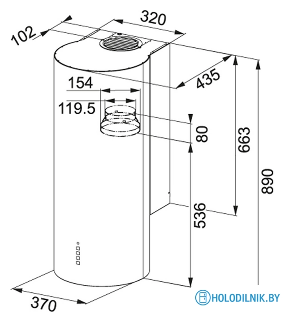 Кухонная вытяжка Franke Turn FTU 3805 XS 335.0518.748