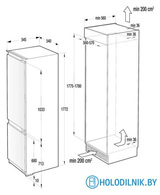 Холодильник Gorenje NRKI2181E1