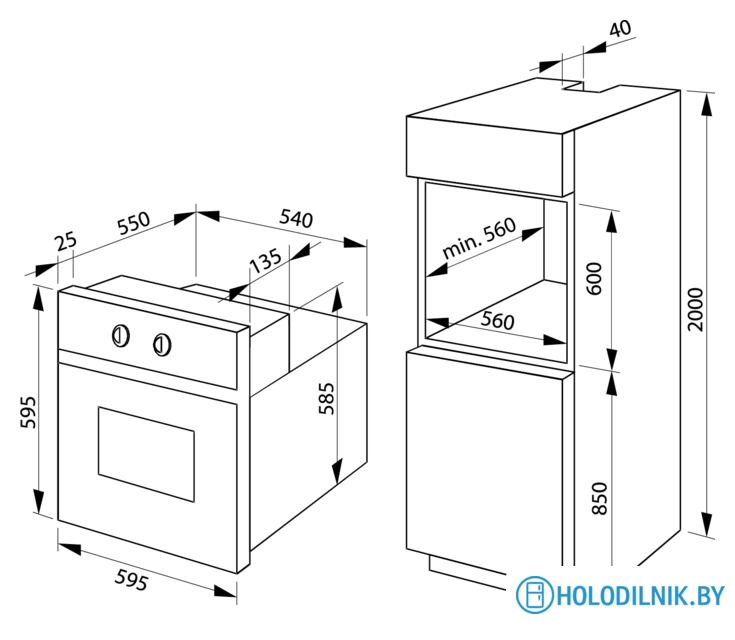Электрический духовой шкаф Hansa BOES68461