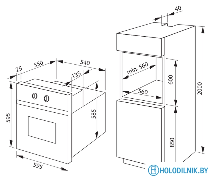 Электрический духовой шкаф Hansa BOEW64090015