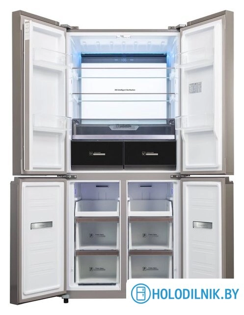 Четырёхдверный холодильник Hiberg RFQ-590G GT Inverter