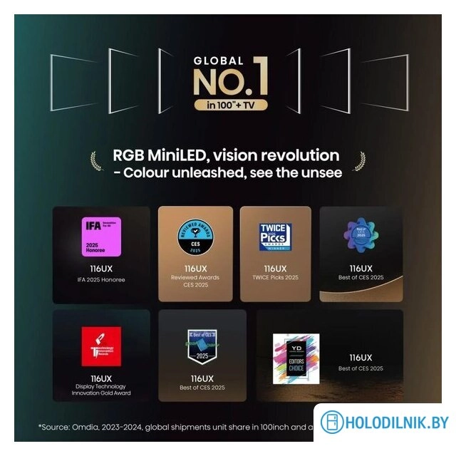 RGB miniLED телевизор Hisense 100UXQ