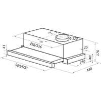Кухонная вытяжка HOMSair Flat 50 (черный)