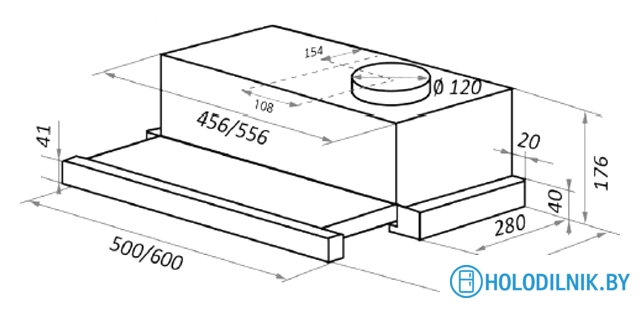 Кухонная вытяжка HOMSair Flat 50 (нержавеющая сталь)