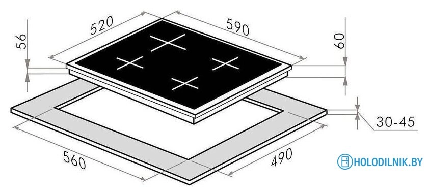 Варочная панель HOMSair HI64ABK