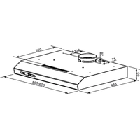 Кухонная вытяжка HOMSair Horizontal 60 (белый)