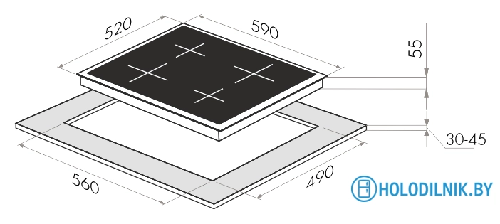 Варочная панель HOMSair HV64SMDBK