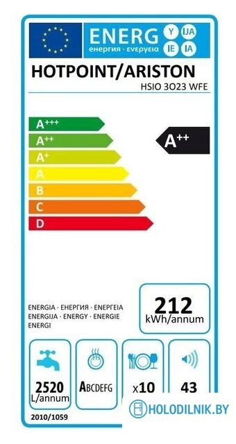 Встраиваемая посудомоечная машина Hotpoint HSIO 3O23 WFE