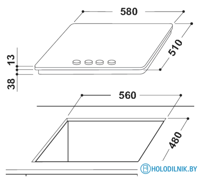 Варочная панель Indesit THP 642 W/IX/I RU