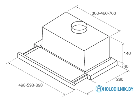 Кухонная вытяжка Jetair Aurora LX/GRX/F/90 PRF0045671C