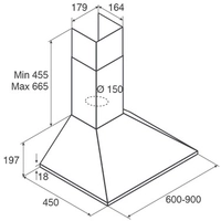 Кухонная вытяжка Jetair Gaia WH/A/60 PRF0112627B