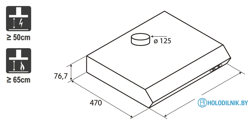 Кухонная вытяжка Jetair Light IX/F/60 (PRF0094403)