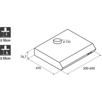 Кухонная вытяжка Jetair Light WH/F/60 (PRF0094435)