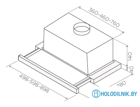 Кухонная вытяжка Jetair Orion LX/GR/F/60/VT PRF0099878C