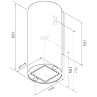 Кухонная вытяжка Jetair Pipe BL/A/43 (PRF0099229)