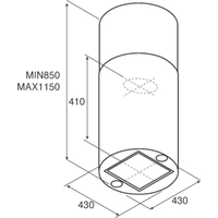 Кухонная вытяжка Jetair Pipe Island IX/A/43 PRF0099343A