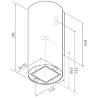 Кухонная вытяжка Jetair Pipe WH/A/43 (PRF0099249)