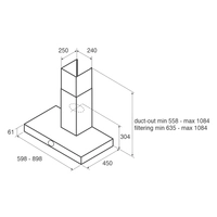 Кухонная вытяжка Jetair Touch BL/A/60 PRF0099977A