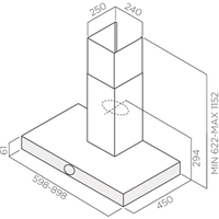 Кухонная вытяжка Jetair Touch IX/A/90 (PRF0099980)
