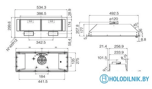 Кухонная вытяжка Jetair Viera Lux GR/A/52 PRF0174878