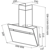 Кухонная вытяжка Jetair Viki BL 60 A PRF0111475B