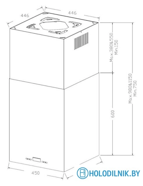Кухонная вытяжка Korting Cube KHA 45970 W