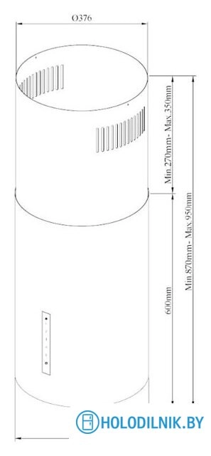 Кухонная вытяжка Korting Cylinder KHA 39970 N