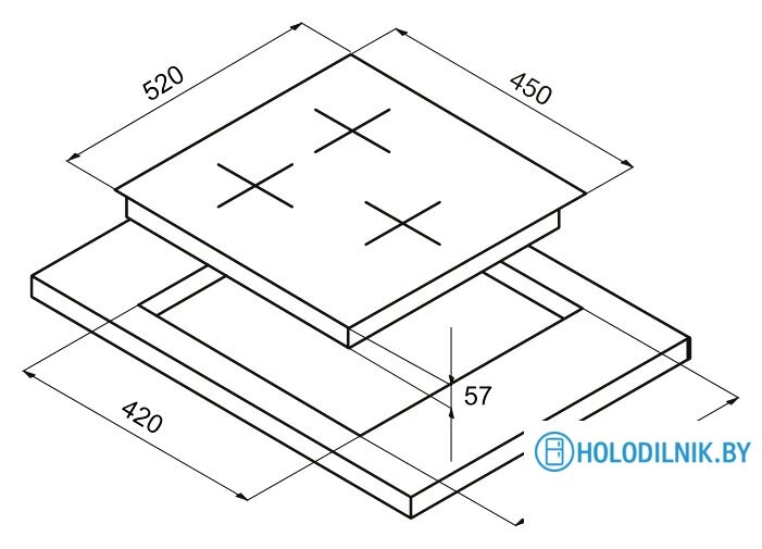 Варочная панель Korting HG 465 CTRB