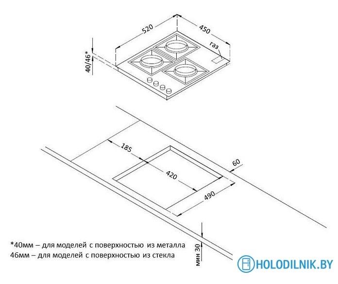 Варочная панель Korting HGG 4825 CTB