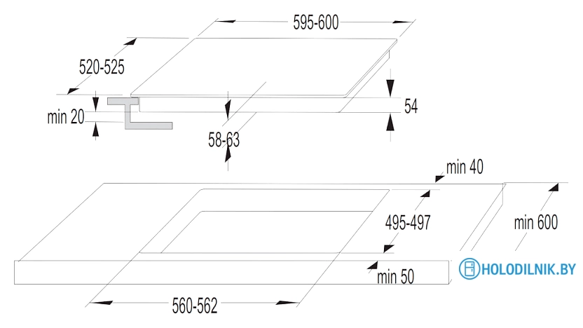 Варочная панель Korting HI 64042 BW
