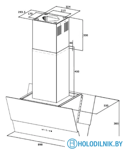 Кухонная вытяжка Korting KHA 99750 GN