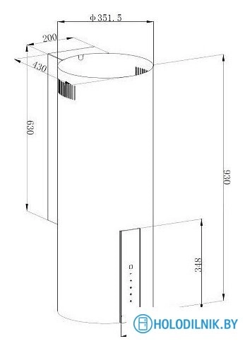 Кухонная вытяжка Korting KHC 35969 DW Cylinder