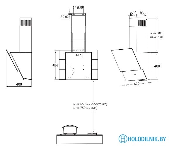 Кухонная вытяжка Korting KHC 65070 GN