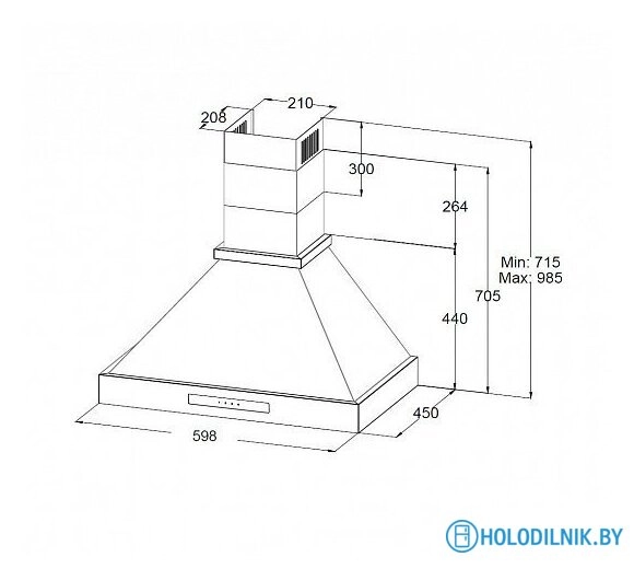 Кухонная вытяжка Korting KHC 6809 N